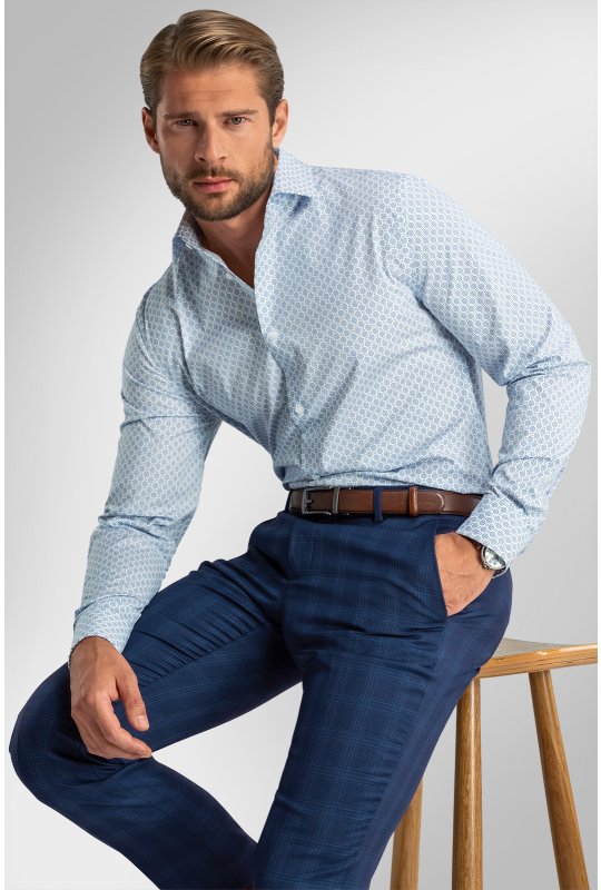 Pánska košeľa BANDI, model SLIM MARSELO Bianco