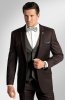 Pánsky oblek BANDI TOFFIERO Maron, strih TAILORED FIT