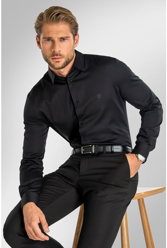 Pánska košeľa BANDI, model REGULAR SIGNIERO Nero