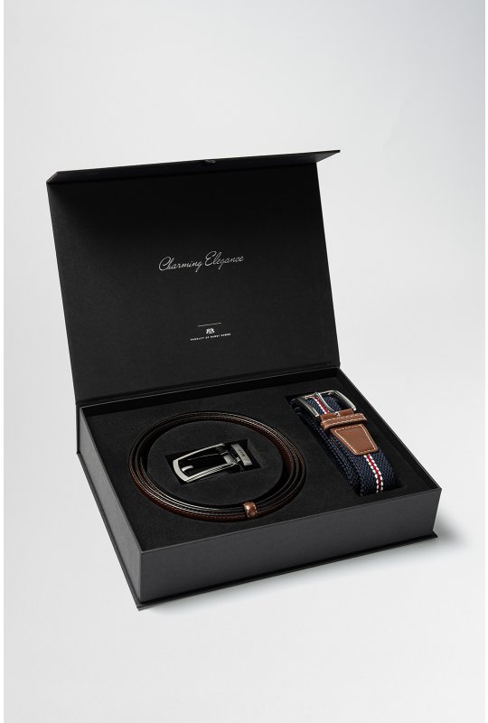 Set dvoch pánskych opaskov BANDI, model VENTARO Maron