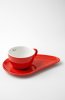 Porcelánová šálka na kávu BANDI Rosso, 280 ml, v darčekovom boxe