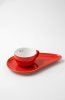 Porcelánová šálka na kávu BANDI Rosso, 80 ml, v darčekovom boxe