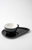 Porcelánová šálka na kávu BANDI Nero, 280 ml, v darčekovom boxe