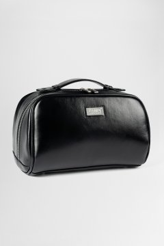 Luxusná kožená kozmetická taška BAGALO Nero