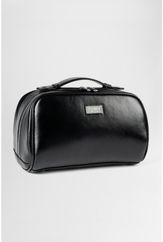 Luxusná kožená kozmetická taška BAGALO Nero