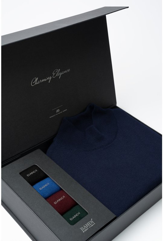 Set pánskeho roláka SERAFIO Marin a ponožiek v darčekovom boxe