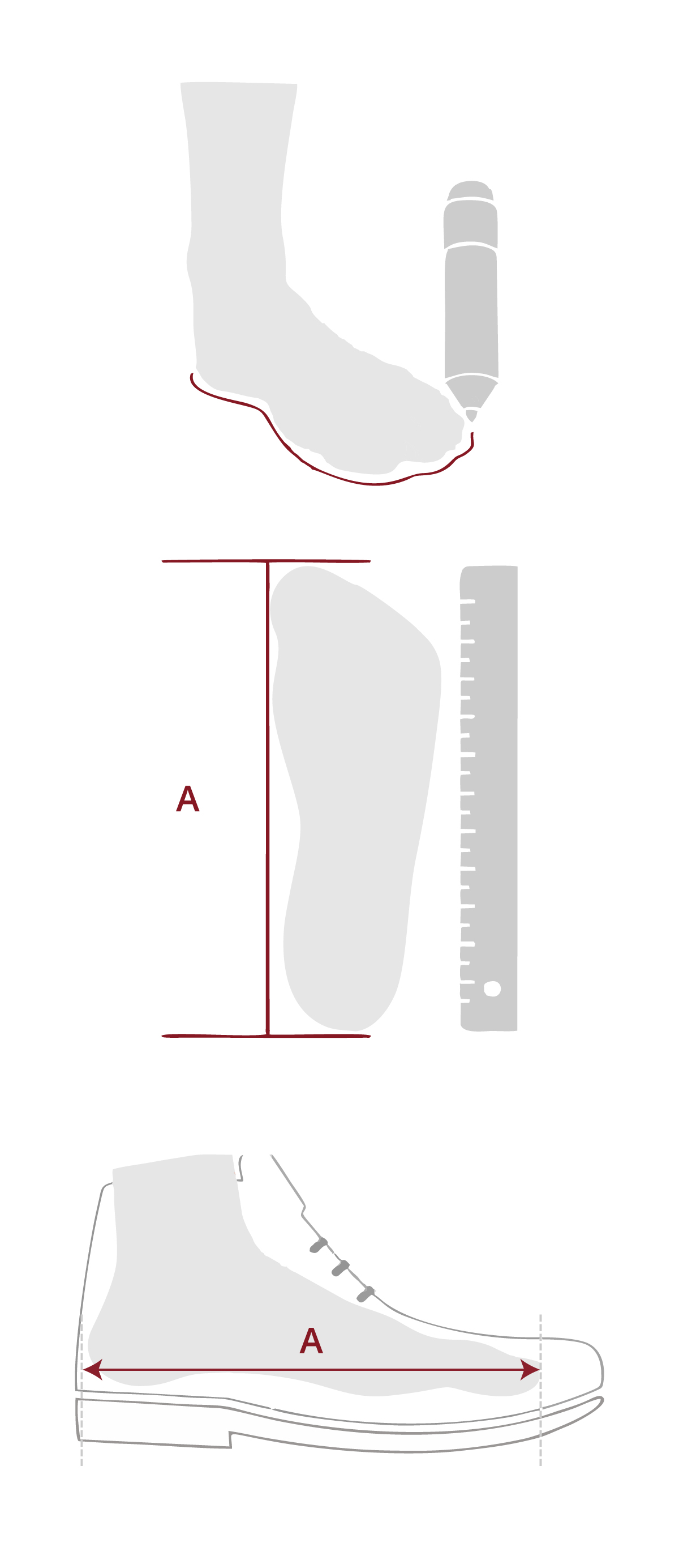 Rozmerová tabuľka pánskej obuvi TORIO