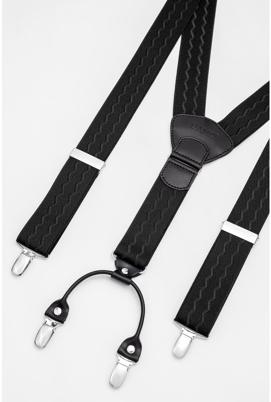 Pánske traky BANDI, model FLEZIO Nero