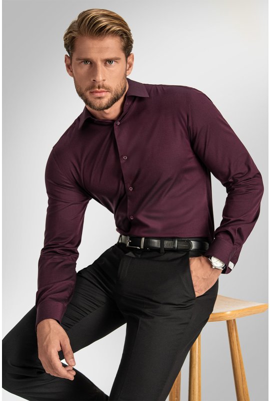 Pánska košeľa BANDI, model SLIM PATRONI Sangre