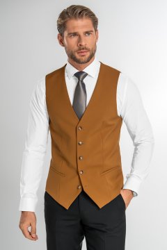 Pánska vesta BANDI, model SLIM DORISO Ochre
