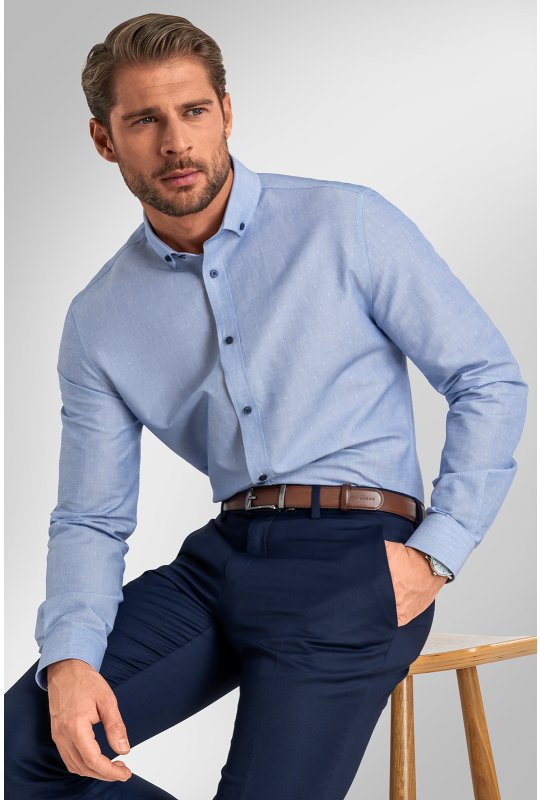 Pánska košeľa BANDI, model SLIM ZOLVIO Celest