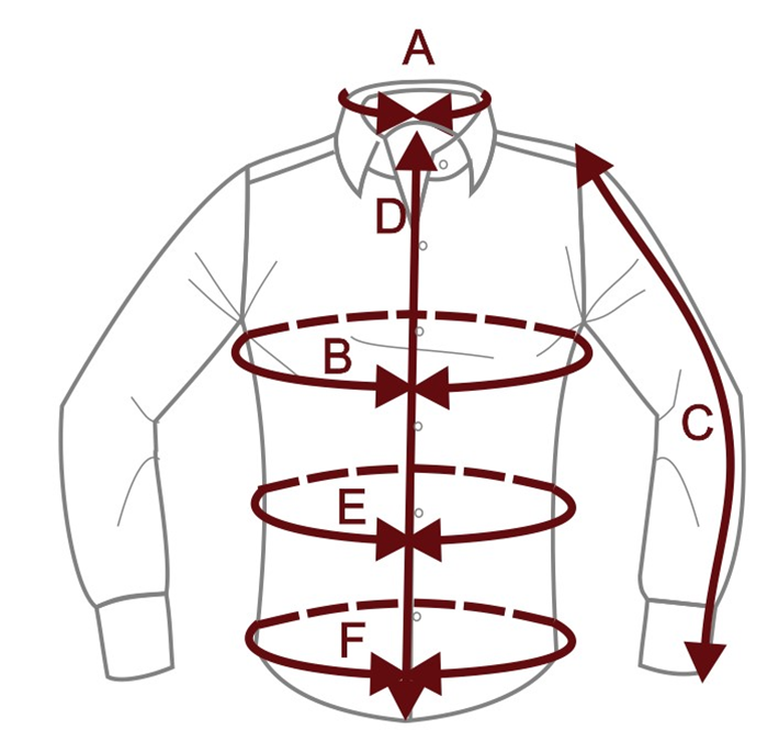 Rozměrová tabulka pánských košil SLIM SS26 - ZOLVIO