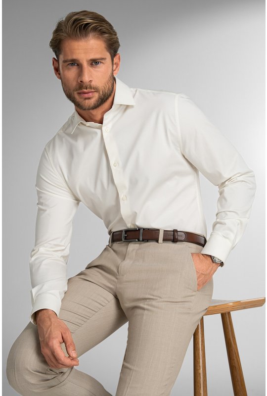 Pánska košeľa BANDI, model REGULAR FLORACIO Cremo