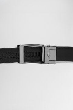 Pánsky opasok BANDI, model AUTOMAT 90 Nero s predĺženou dĺžkou