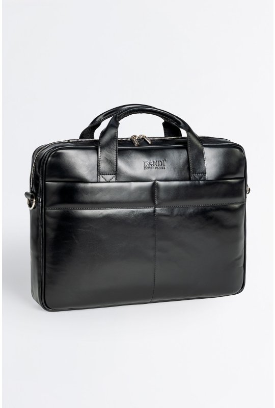 Pánska kožená taška na notebook BANDI, Atessio Nero