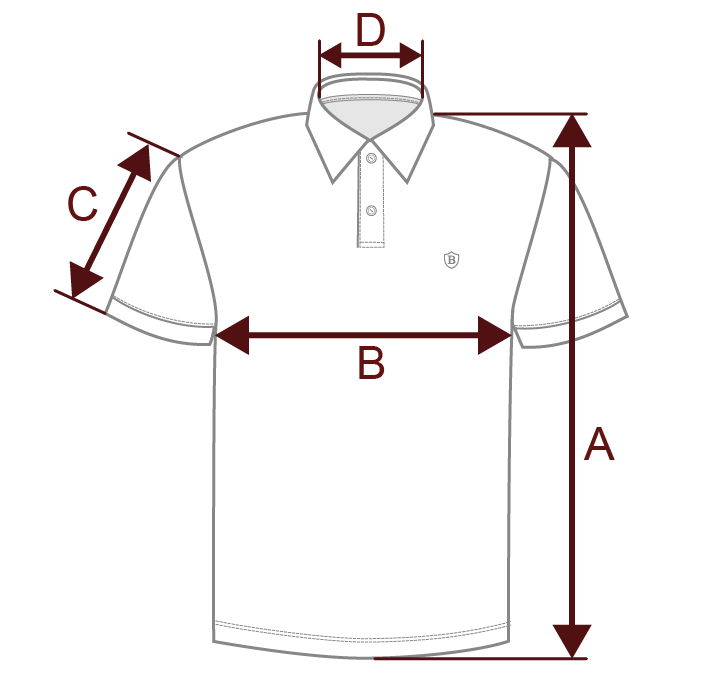 Rozmerová tabuľka pánskeho polotrička AW25/26, SS26 MARESCO