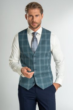 Pánska vesta BANDI, model SLIM LANERTO Ciano