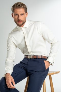 Pánska košeľa BANDI, model REGULAR FLORADUX Cremo