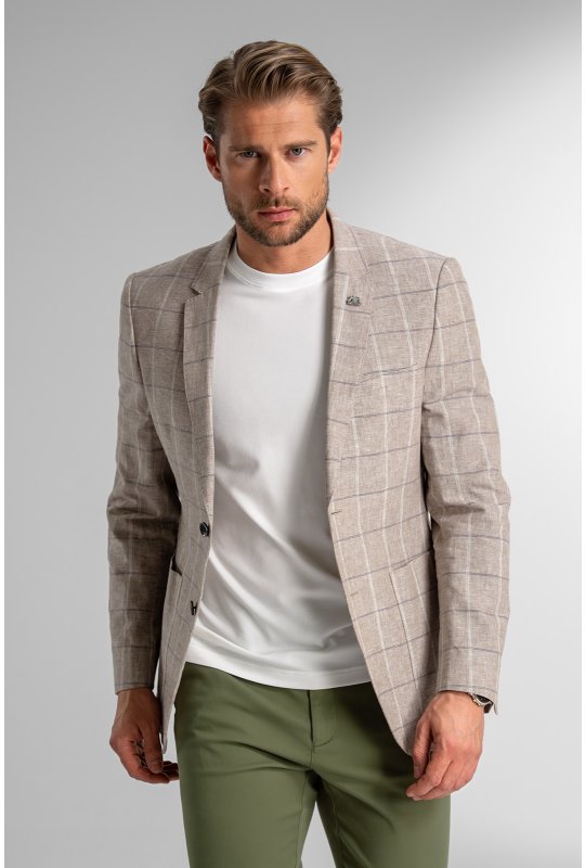 Pánske sako BANDI, model SLIM JEREMIO Sabbia