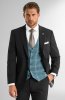 Pánsky oblek BANDI MANFREDI Nero, strih SLIM FIT